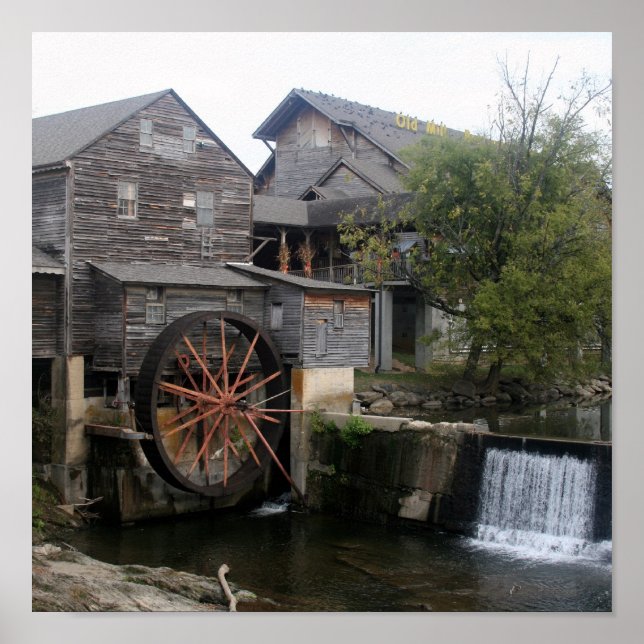 Poster Old Mill em Pigeon Forge TN (Frente)
