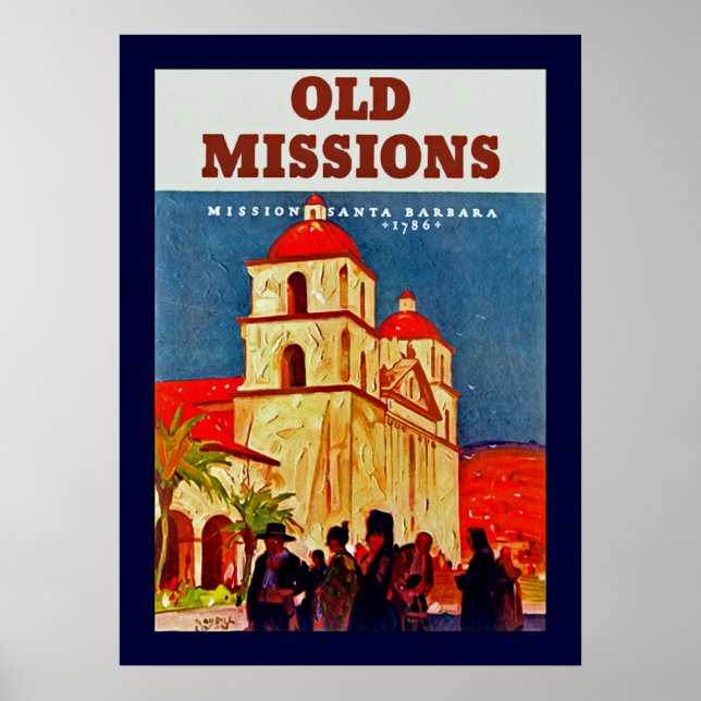 Poster Old Missions Santa Barbara (Frente)
