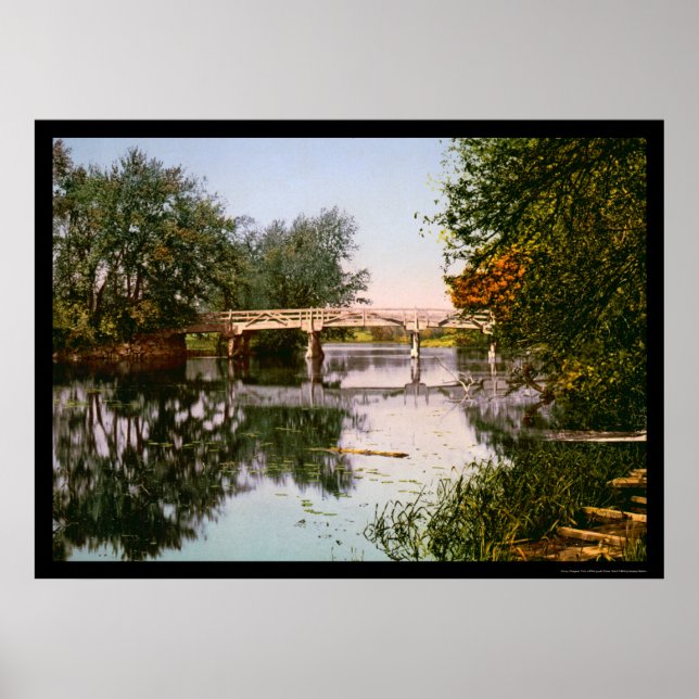 Pôster Old North Bridge Concord, MA 1900 (Frente)