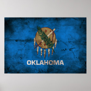 Pôster Old Oklahoma Flag;