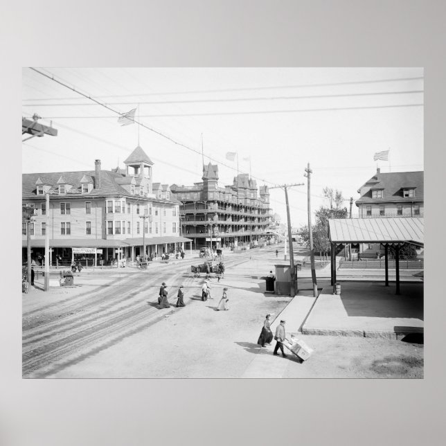 Pôster Old Orchard Beach Hotels, 1904 (Frente)