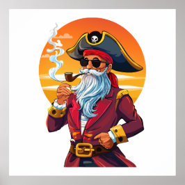 Poster Old pirate captain