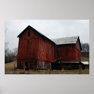 Pôster Old Red Barn