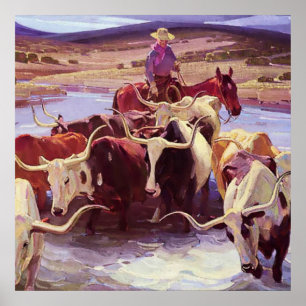 Poster “Old Texas” por W Herbert Dunton