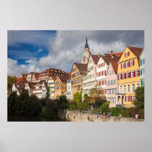 Poster Old Town Buildings Germany