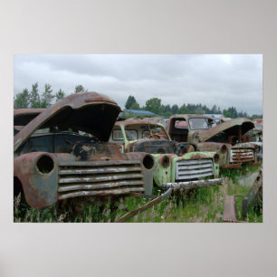 Pôster OlD Trucks Photo Print