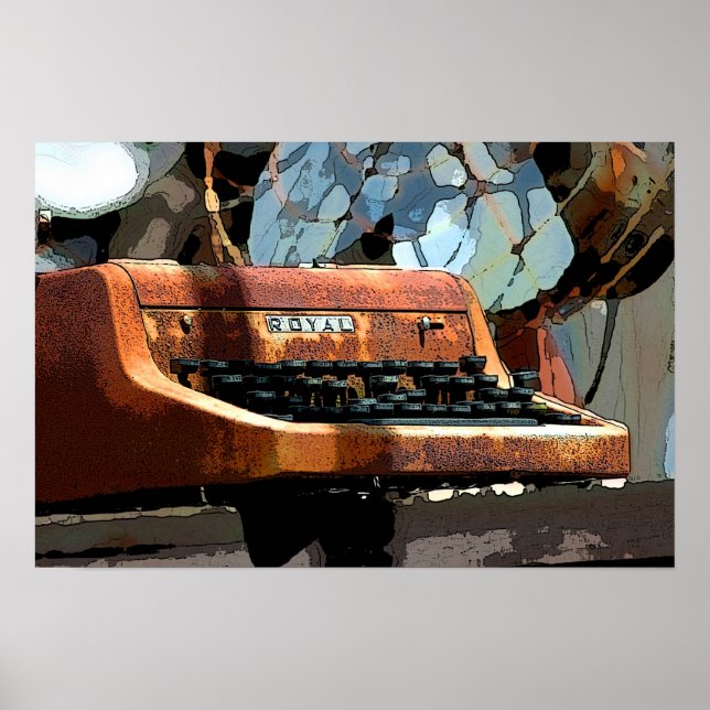 Pôster Old typewriter (Frente)