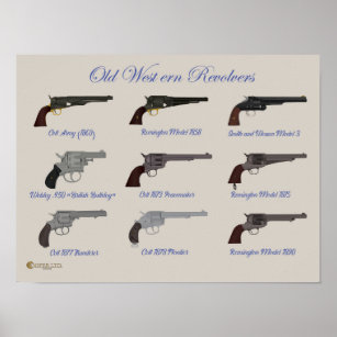 Poster Old West Revolvers