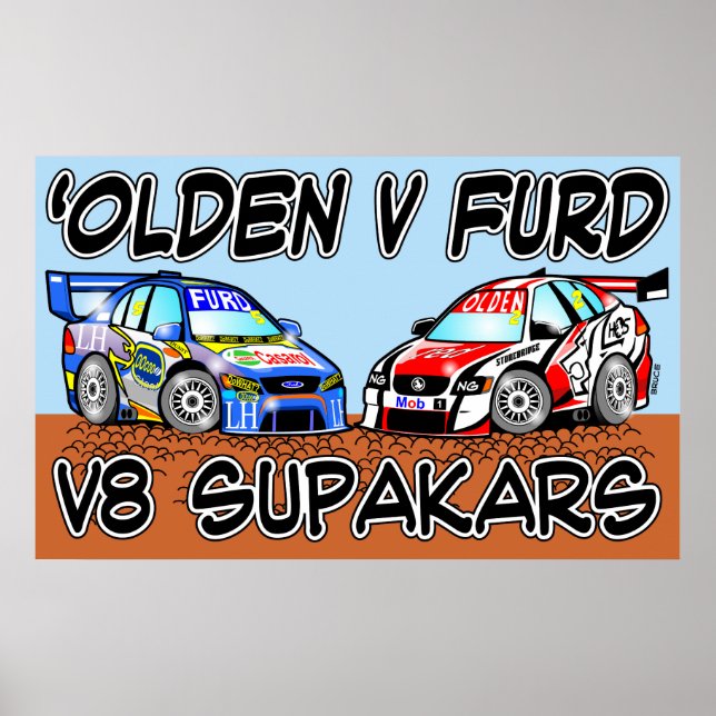 Pôster Olden v Furd V8 SupaKars (Frente)