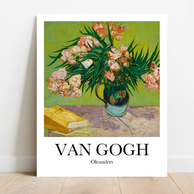 Poster Oleanders por Vincent Van Gogh (Van Gogh's Vibrant Blooms: Oleanders Poster. Brighten your space! Museum-quality)