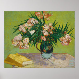 Poster Oleandros Rosa Floral Vida Morta Arte Van Gogh