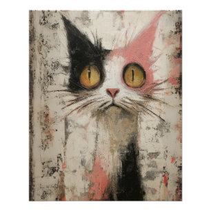 Pôster Óleo de Arte Expressionista Gritante