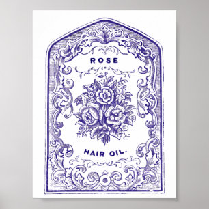 Pôster Óleo de cabelo cor-de-rosa