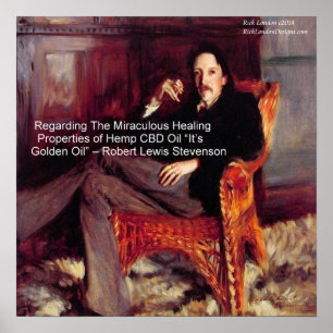 Pôster Óleo de CBD Robert Louis Stevenson É Ouro