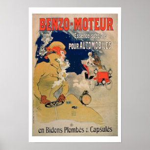 Pôster Óleo de motor "benzo-Moteur" Especi da propaganda
