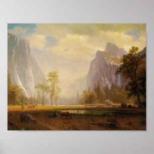 Poster Olhando acima o vale de Yosemite - Albert