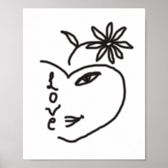 Poster Olhando através do coração (Frente)