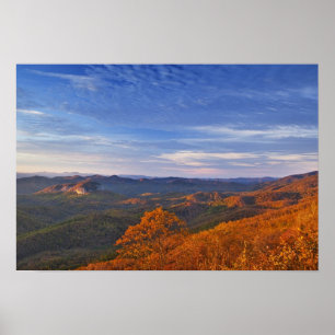 Poster Olhando o Glass Rock no nascer do sol em Pisgah