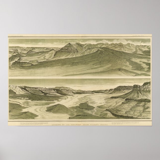 Pôster Olhando o Toroweap do Trono de Vulcano (Frente)