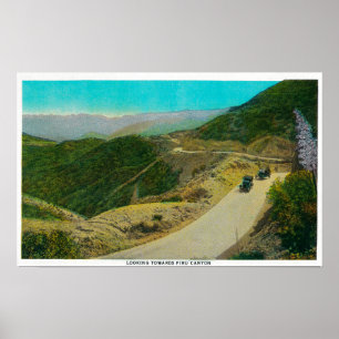 Poster Olhando para a rota de Piru CanyonRidge, CA