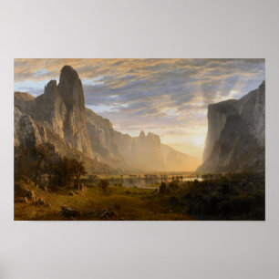 Poster Olhando para baixo no Vale de Yosemite por Impress