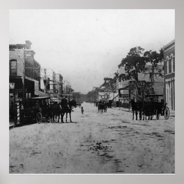 Pôster Olhando Para O Oeste Na Rua Flagler (Frente)
