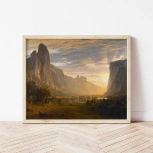 Poster Olhando para o Vale do Yosemite   Albert Bierstadt