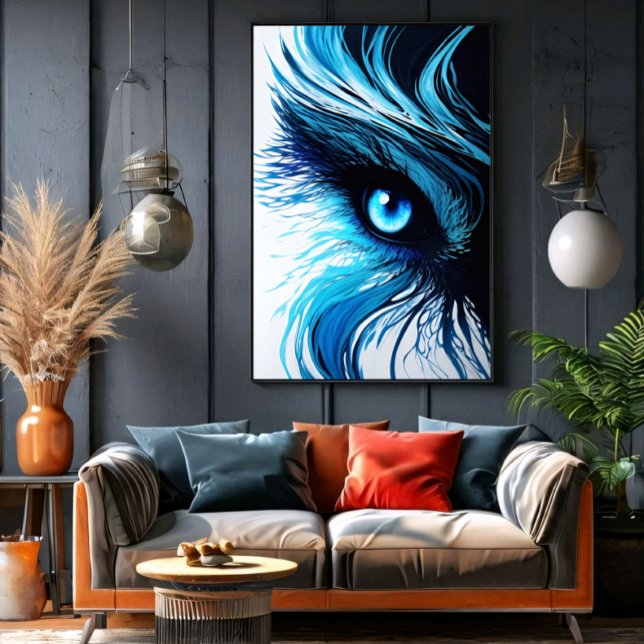 Poster Olhar Azul Místico: A Arte Que Hipnotiza (Criador carregado)