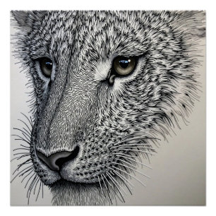 Pôster Olhar Detalhado de Lobo