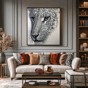 Poster Olhar Detalhado de Lobo