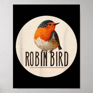 Poster Olhar do Pássaro Robin Vermelho