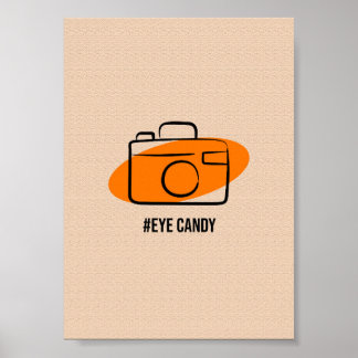 Poster Olhar Goloso Câmera - Arte Fotográfica Minimalista