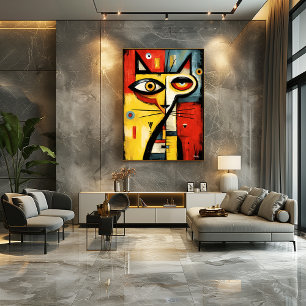 Poster Olhar Silencioso — Expressionismo Abstrato Contemp
