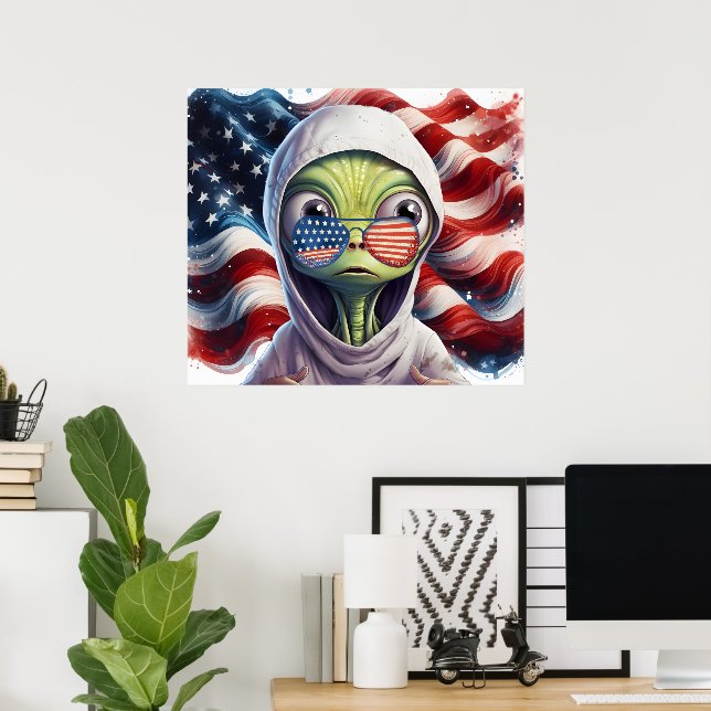 Poster Olhe para fora América  (Escritório em casa)