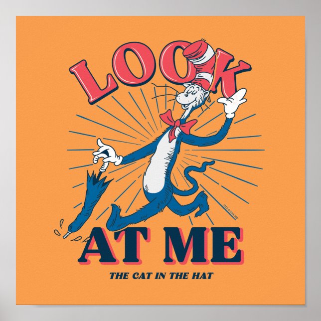 Poster Olhe Para Mim Gato No Chapéu (Frente)