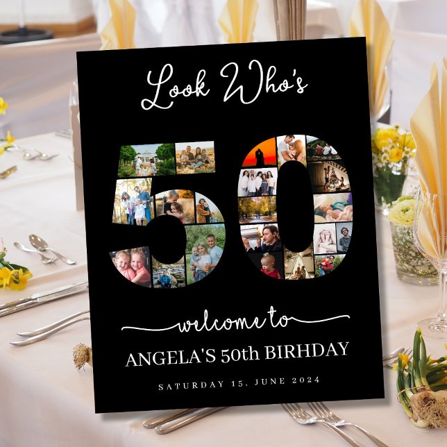 Poster olhe quem é a colagem de fotos de aniversário de 5 (Criador carregado)