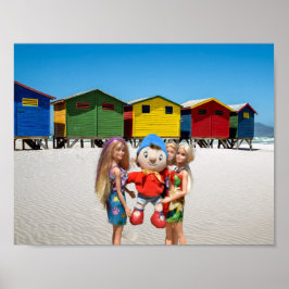 Poster Olhe quem pegamos na praia.