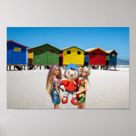 Poster Olhe quem pegamos na praia.