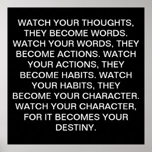 PÔSTER OLHE SEUS PENSAMENTOS