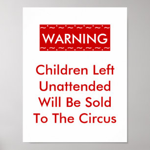 Poster Olhe suas crianças