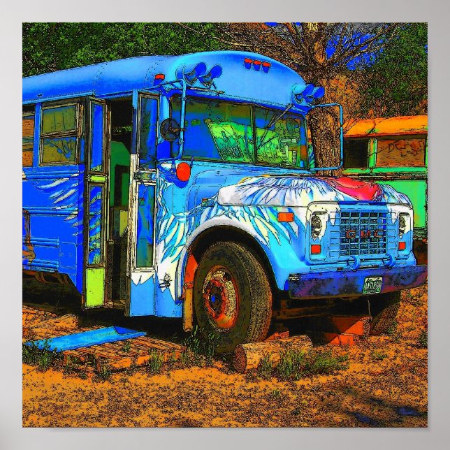 Pôster Ol'hippy Bus (Frente)