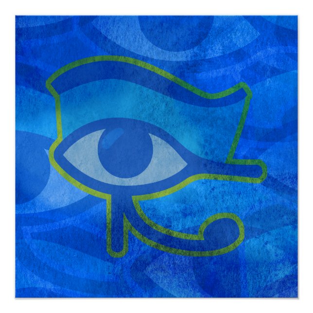 Pôster Olho Azul de Hórus (Frente)