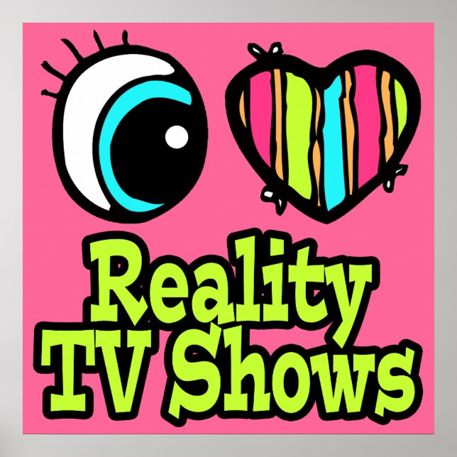 Poster Olho Brilhante Coração Eu Amo Programas de TV Real (Frente)