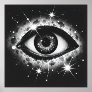 Poster Olho Cósmico - Arte Carvical do Universo