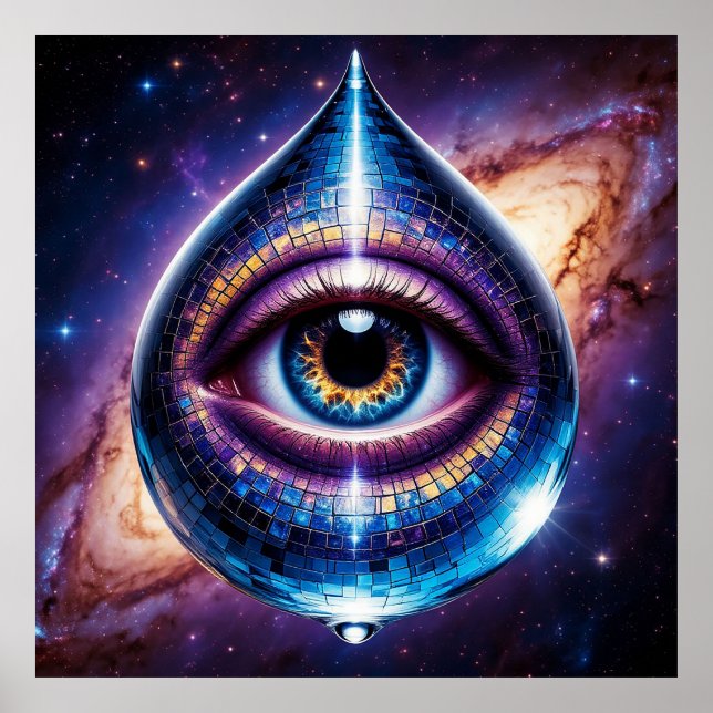 Poster Olho Cósmico Dentro do Disco Galáctico em Forma de (Frente)