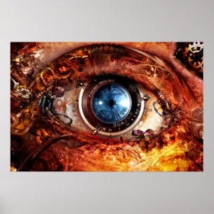 Pôster Olho da câmera de Steampunk