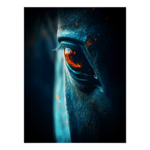Pôster Olho de Cavalo Majestoso – Reflexo Dramático de Cl