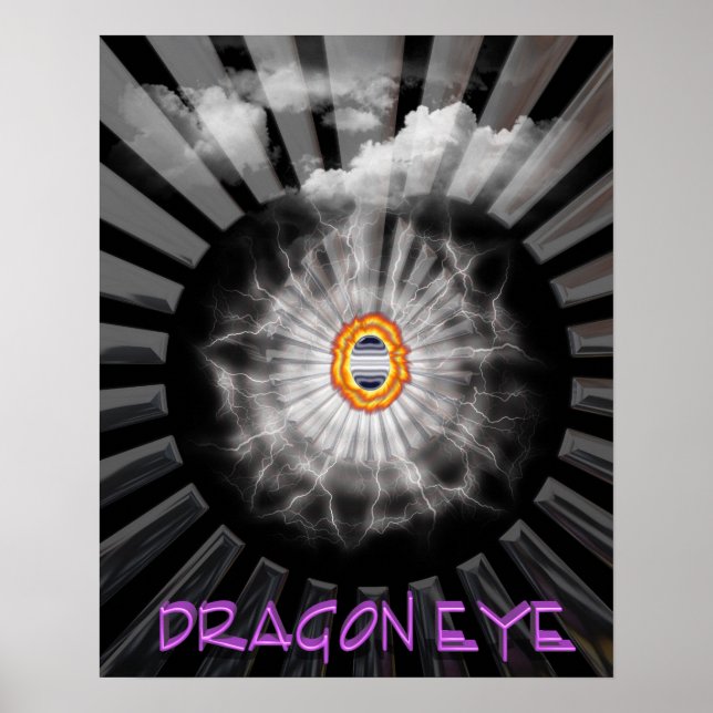 Poster Olho de Dragão Místico (Frente)