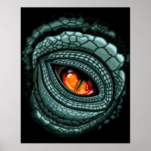 Poster Olho de Predador Réptil Primitivo
