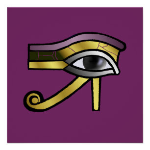 Pôster Olho dourado de Horus